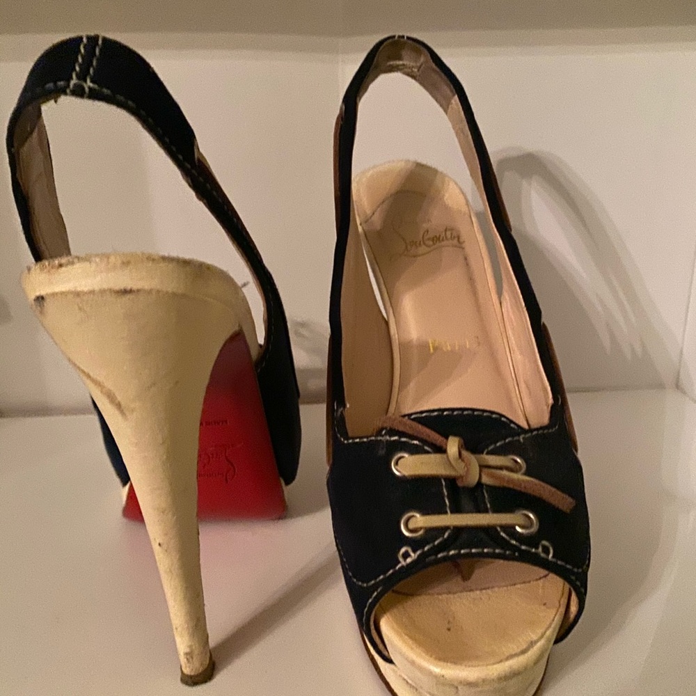 Christian Louboutin peep toe sandals